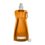 Garrafas de água publicitárias dobráveis baratas 420ml Rebel cor cor-de-laranja primeira vista