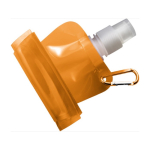 Garrafas de água publicitárias dobráveis baratas 420ml Rebel cor cor-de-laranja segunda vista