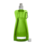 Garrafas de água publicitárias dobráveis baratas 420ml Rebel cor verde-claro primeira vista