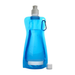 Garrafas de água publicitárias dobráveis baratas 420ml Rebel cor azul-claro primeira vista