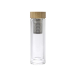 Garrafa de vidro com infusor para chá e parede dupla 420ml TeaBoo XL cor castanho quinta vista