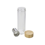 Garrafa de vidro com infusor para chá e parede dupla 420ml TeaBoo XL cor castanho nona vista