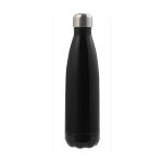 Garrafa de aço isolada a vácuo com tampa metálica 500ml Satin cor preto primeira vista
