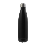 Garrafa de aço inoxidável com tampa de rosca prateada 650 ml cor preto primeira vista