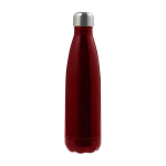 Garrafa de aço inoxidável com tampa de rosca prateada 650 ml cor vermelho primeira vista