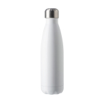 Garrafa de aço inoxidável com tampa de rosca prateada 650 ml cor branco primeira vista