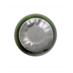 Garrafa de aço inoxidável com tampa de rosca prateada 650 ml cor verde terceira vista