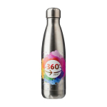 Garrafa de aço inoxidável com tampa de rosca prateada 650 ml cor prateado quinta vista