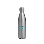 Garrafa de aço inoxidável com tampa de rosca prateada 650 ml cor prateado vista principal