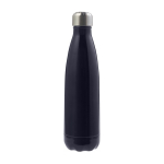 Garrafa de aço inoxidável com tampa de rosca prateada 650 ml cor azul-escuro primeira vista
