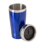 Caneca de viagem personalizada e com cor 450ml Alu Color cor azul terceira vista