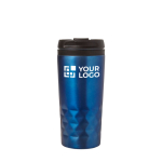 Caneca com função térmica e formato geométrico 300ml Trilliant Colors cor azul vista principal