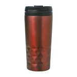 Caneca com função térmica e formato geométrico 300ml Trilliant Colors cor vermelho quarta vista