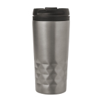 Caneca com função térmica e formato geométrico 300ml Trilliant Colors cor prateado primeira vista