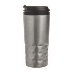 Caneca com função térmica e formato geométrico 300ml Trilliant Colors cor prateado terceira vista