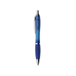 Caneta de plástico barata, acabamento antideslizante tinta azul Color cor azul vista principal