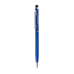 Canetas gravadas finas com ponteira táctil de cor cromada tinta azul Vip Thin vista principal