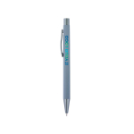 Caneta de borracha e com logo efeito espelhado tinta azul Intro Rubber cor cinzento vista principal