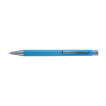 Caneta de borracha e com logo efeito espelhado tinta azul Intro Rubber cor azul-claro primeira vista