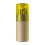 12 lápis de cor para crianças com tampa com afia Combi cor amarelo primeira vista