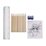 Conjunto de 10 lápis de cor para colorir, livro, régua e afia Funny segunda vista