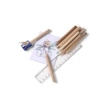 Conjunto de 10 lápis de cor para colorir, livro, régua e afia Funny terceira vista