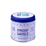 Lata personalizável com 8 bolachas holandesas Wafels cor prateado vista principal