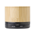 Coluna de som bluetooth de madeira estilo clássico para publicidade Natura cor preto primeira vista