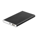 Bateria externa personalizada em alumínio de 4.000 mAh cor preto segunda vista