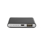 Bateria externa personalizada em alumínio de 4.000 mAh cor preto terceira vista