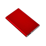 Bateria externa personalizada em alumínio de 4.000 mAh cor vermelho terceira vista
