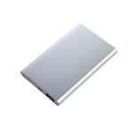 Bateria externa personalizada em alumínio de 4.000 mAh cor prateado segunda vista