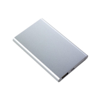 Bateria externa personalizada em alumínio de 4.000 mAh cor prateado terceira vista