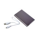 Bateria externa personalizada em alumínio de 4.000 mAh cor titânio quarta vista
