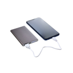 Bateria externa personalizada em alumínio de 4.000 mAh cor titânio sexta vista