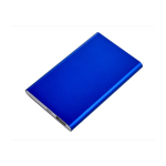 Bateria externa personalizada em alumínio de 4.000 mAh cor azul real segunda vista
