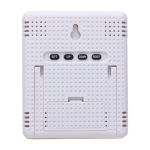 Estação meteorológica e relógio de bambu com suporte dobrável terceira vista