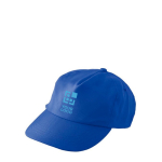 Boné bordado com logótipo e com fecho de fivela rPET Basic cor azul real vista principal