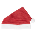 Gorro de Pai Natal publicitário com logotipo Santa cor vermelho segunda vista