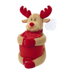 Peluche em forma de rena com manta polar para crianças Reindeer cor multicolor primeira vista