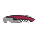 Saca-rolhas com acessórios coloridos Saca-rolhas Inox Magnific cor bordeaux primeira vista