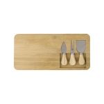 Tábuas de corte personalizadas com facas e garfo Cheese cor madeira terceira vista