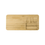 Tábuas de corte personalizadas com facas e garfo Cheese cor madeira quarta vista