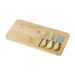 Tábuas de corte personalizadas com facas e garfo Cheese cor madeira sexta vista