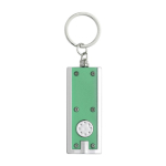 Porta-chaves promocional de plástico colorido com lanterna LED Light cor verde segunda vista