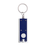 Porta-chaves promocional de plástico colorido com lanterna LED Light cor azul-marinho segunda vista