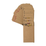 Baralho de cartas de papel reciclado personalizado Recycled cor castanho sétima vista