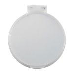 Espelho de bolso publicitário barato de plástico BasicStyle cor branco segunda vista
