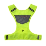 Colete refletor personalizado de rede com três luzes de cor amarelo cor amarelo fluorescente terceira vista