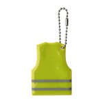 Porta-chaves económico com forma de colete refletor Visível cor amarelo fluorescente primeira vista